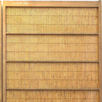 Pair of Sugi Yoshido Doors | Japanese Cedar and Bamboo Wooden Doors for Summer