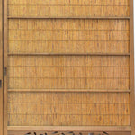 Pair of Sugi Yoshido Doors | Japanese Cedar and Bamboo Wooden Doors for Summer
