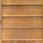 Pair of Sugi Yoshido Doors | Japanese Cedar and Bamboo Wooden Doors for Summer