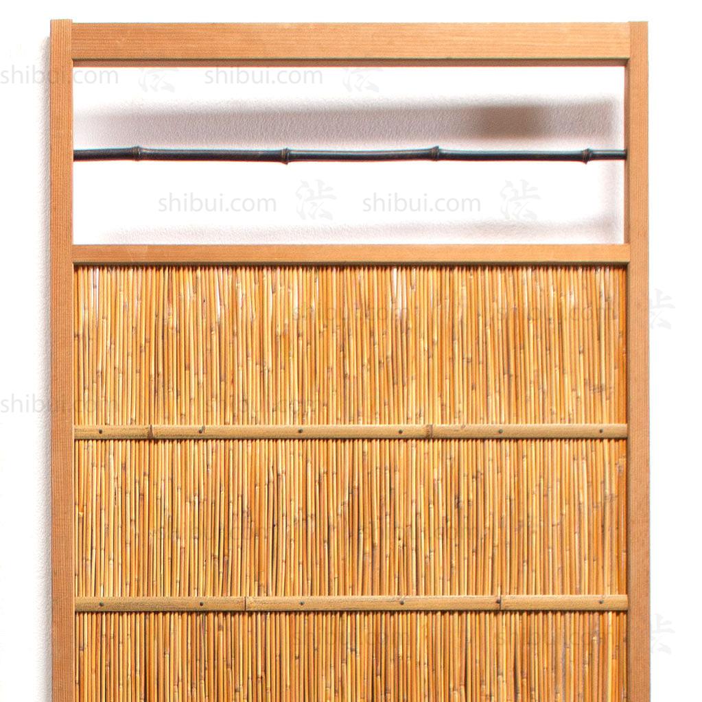 Sugi Yoshido Doors (Sold Individually) | Japanese Cedar and Bamboo Wooden Doors for Summer | Architectural Decor