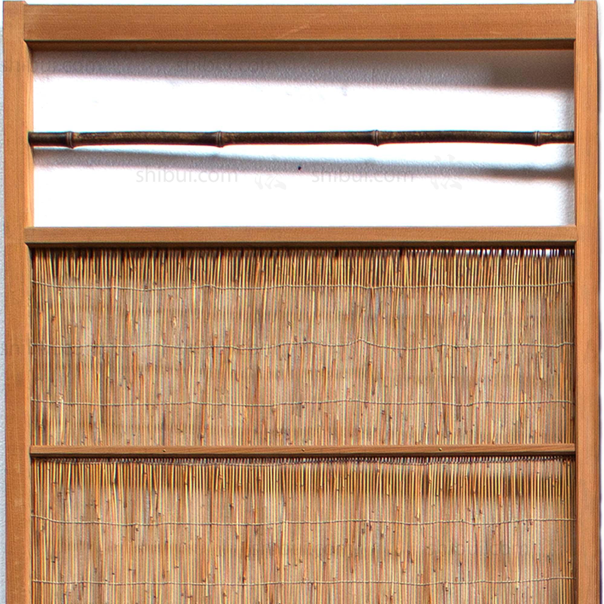 Sugi Yoshido Doors (Sold Individually) | Japanese Cedar and Bamboo Wooden Doors for Summer | Architectural Decor