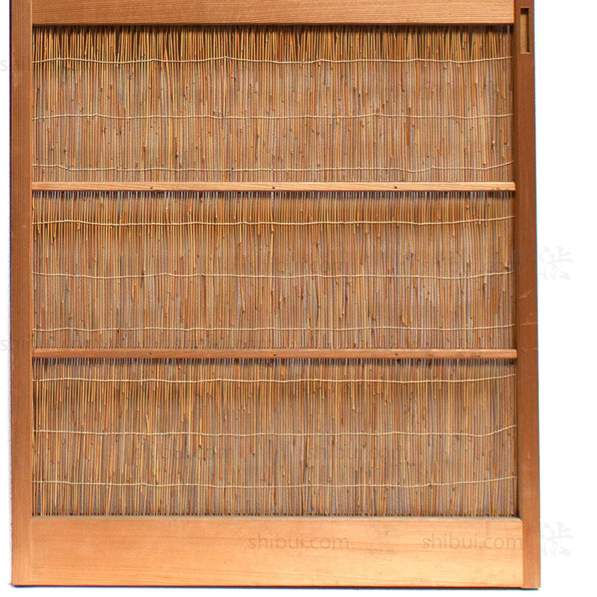 Sugi Yoshido Doors (Sold Individually) | Japanese Cedar and Bamboo Wooden Doors for Summer | Architectural Decor