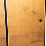 Edo Period Sumi-e Painted Doors (Pair) | Hand Painted Landscape with Birds | Sliding Doors | Architectural Decor