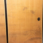 Edo Period Sumi-e Painted Doors (Pair) | Hand Painted Landscape with Birds | Sliding Doors | Architectural Decor