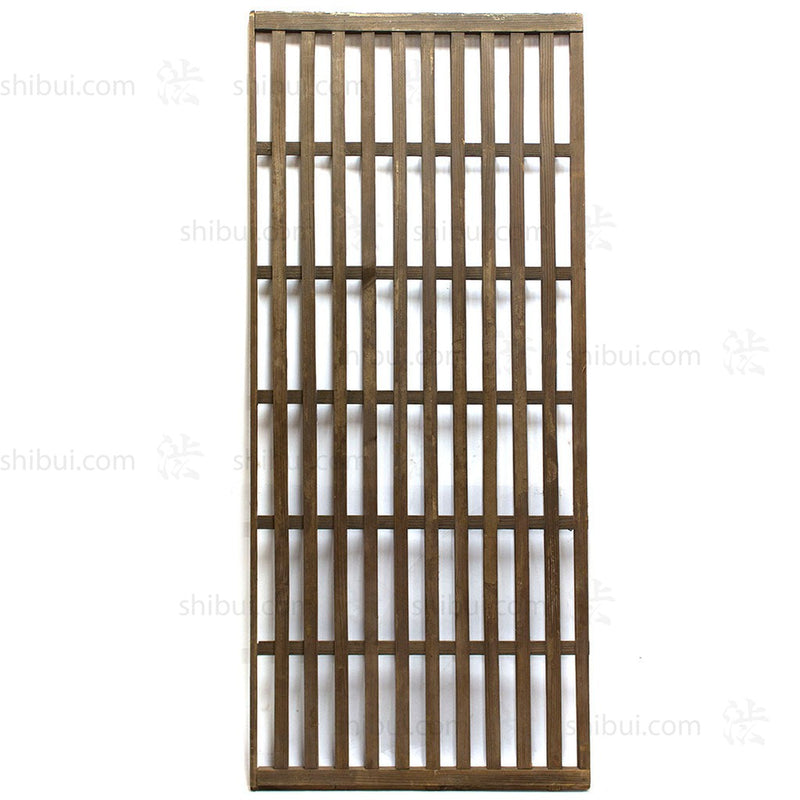 deep gray slatted panel