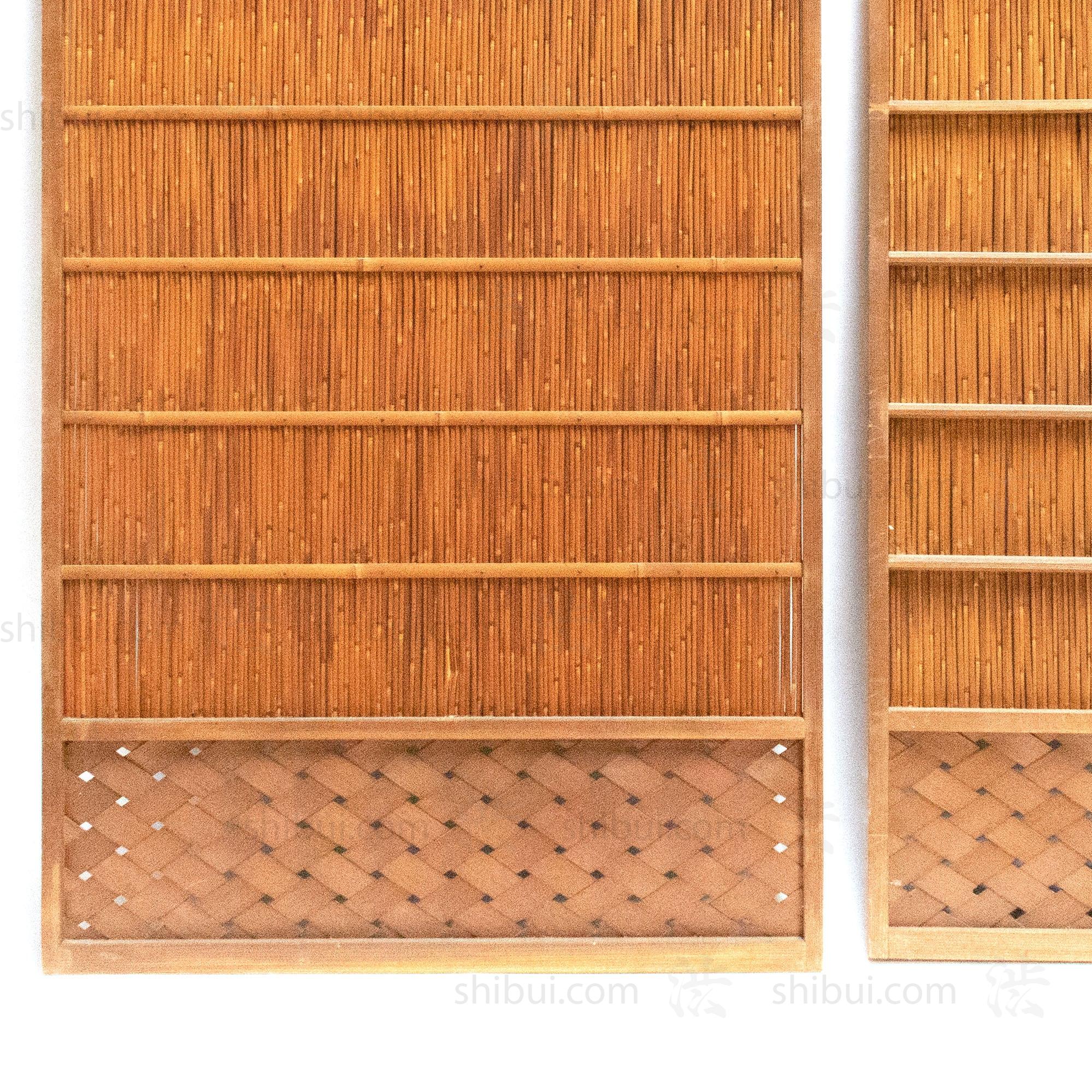 Sugi & Yoshido Reed Doors (Sold Individually) | Japanese Cedar and Bamboo Wooden Doors for Summer | Architectural Decor