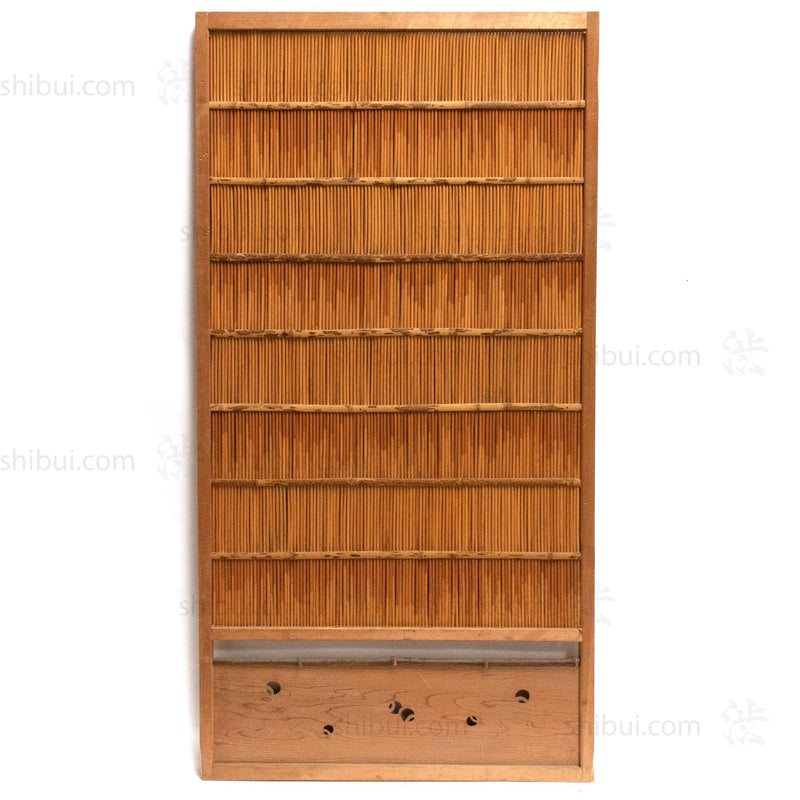 Sugi & Yoshido Reed Door | Japanese Cedar and Bamboo Wooden Door for Summer | Architectural Decor