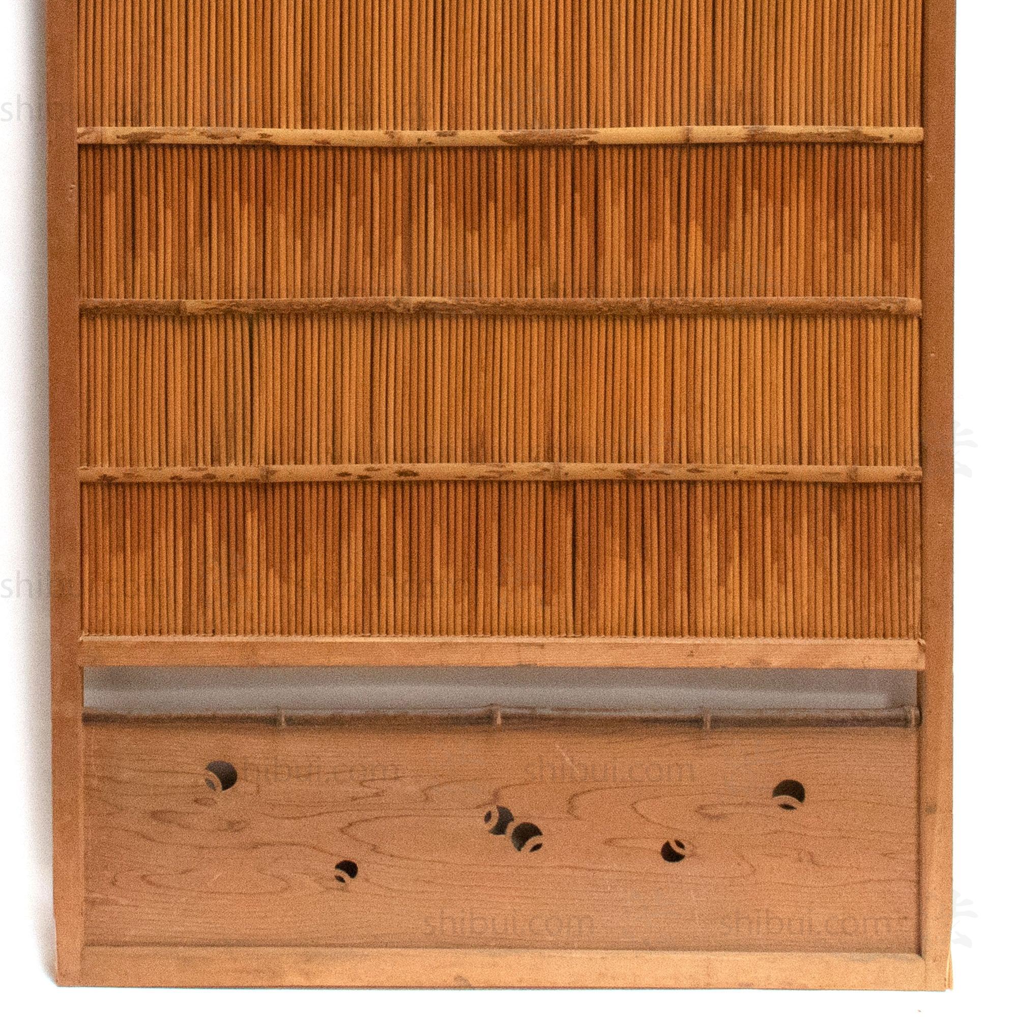 Sugi & Yoshido Reed Door | Japanese Cedar and Bamboo Wooden Door for Summer | Architectural Decor