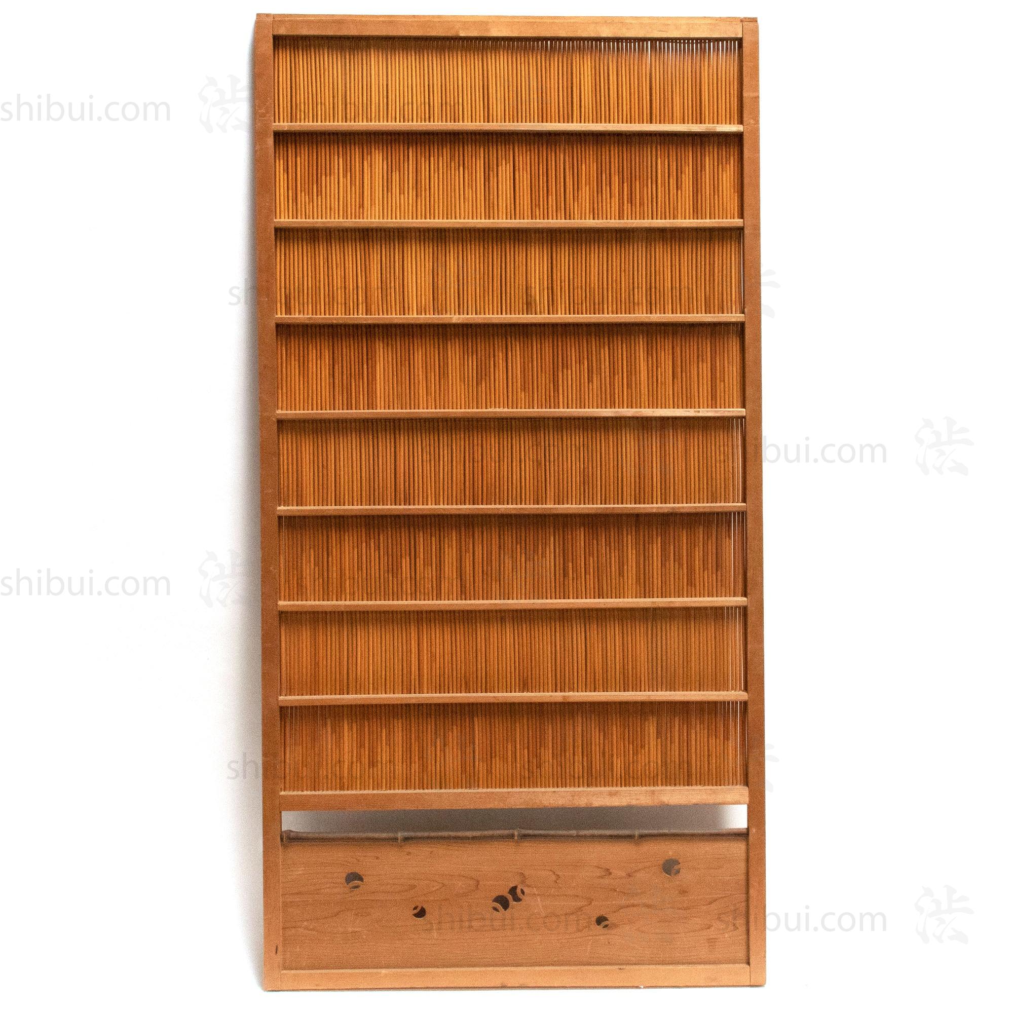 Sugi & Yoshido Reed Door | Japanese Cedar and Bamboo Wooden Door for Summer | Architectural Decor