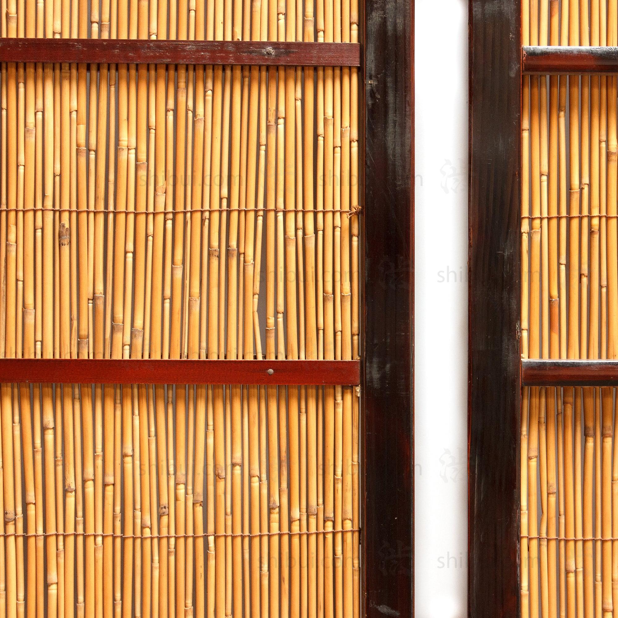 Sugi Yoshido Doors (Sold Individually) | Japanese Cedar and Bamboo Wooden Doors for Summer | Architectural Decor