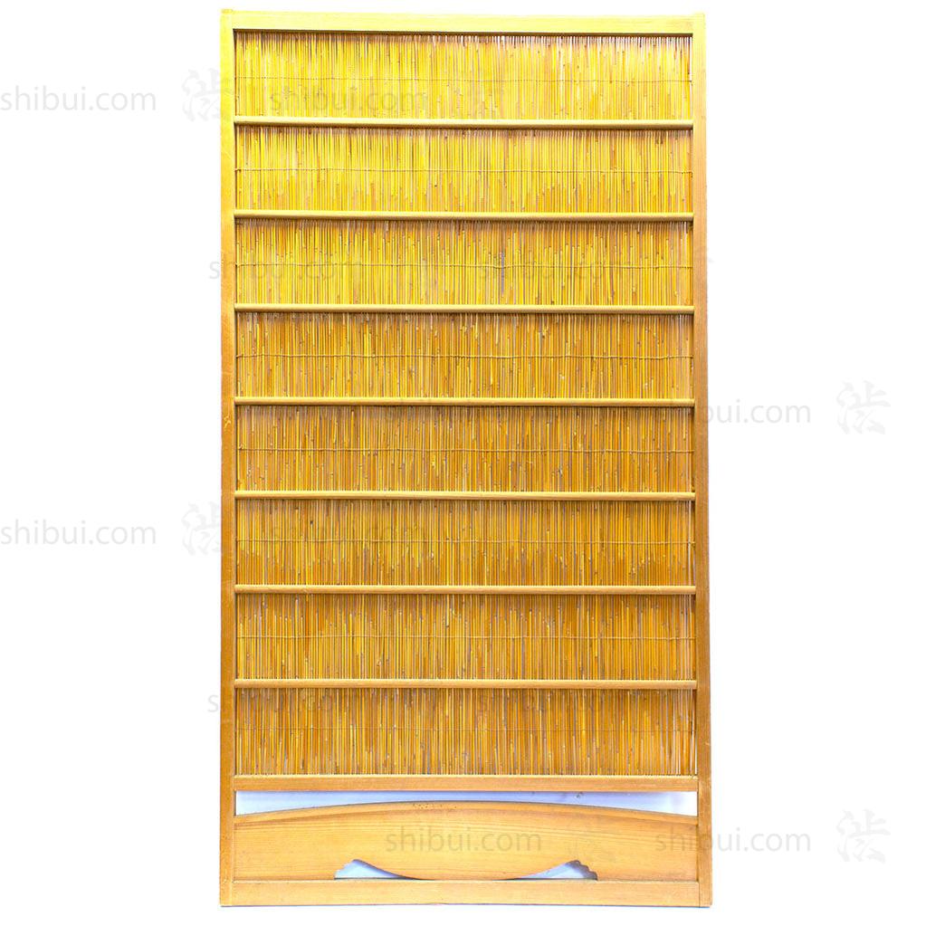 Single Sugi Yoshido Door | Japanese Cedar and Bamboo Wooden Doors for Summer