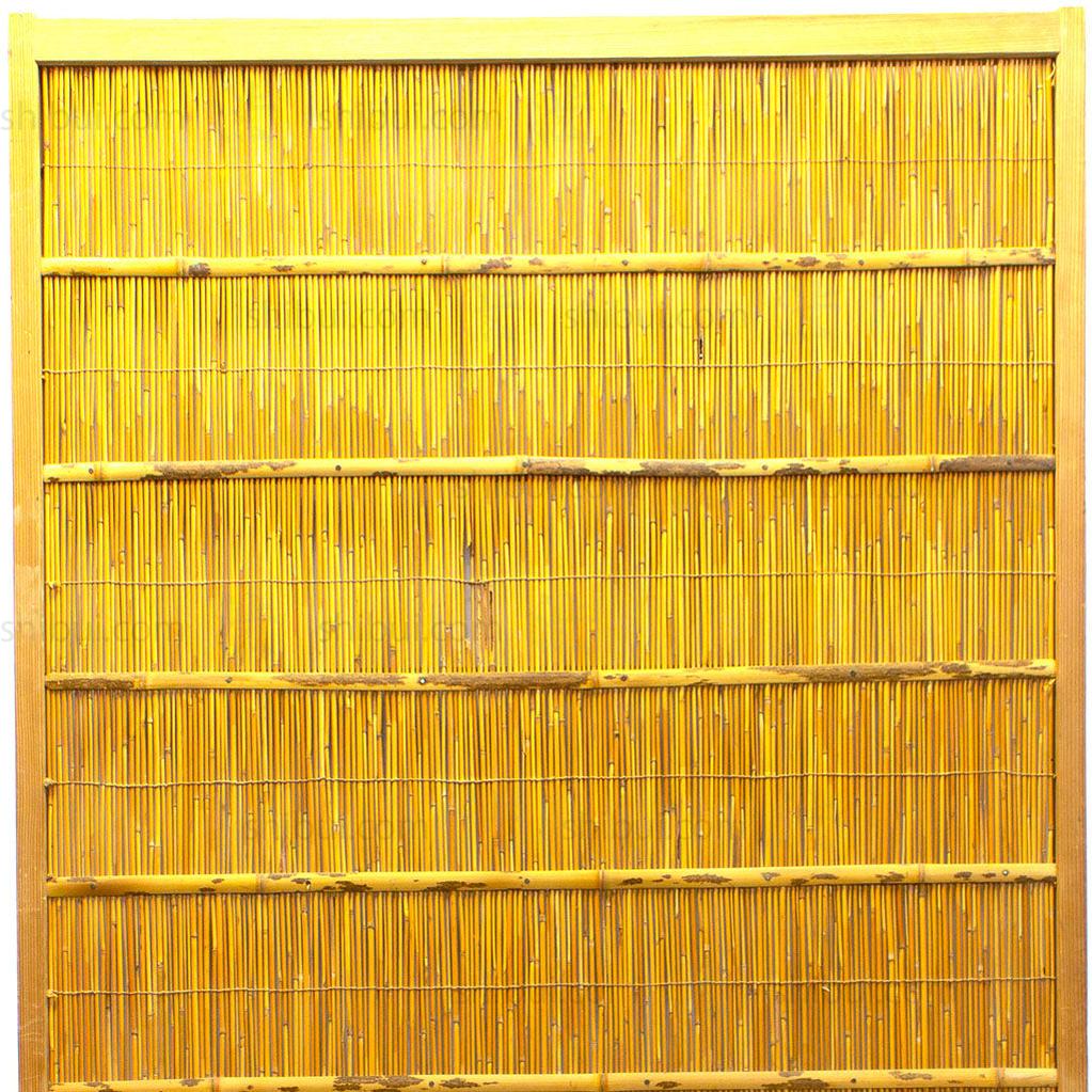 Single Sugi Yoshido Door | Japanese Cedar and Bamboo Wooden Doors for Summer