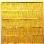 Single Sugi Yoshido Door | Japanese Cedar and Bamboo Wooden Doors for Summer