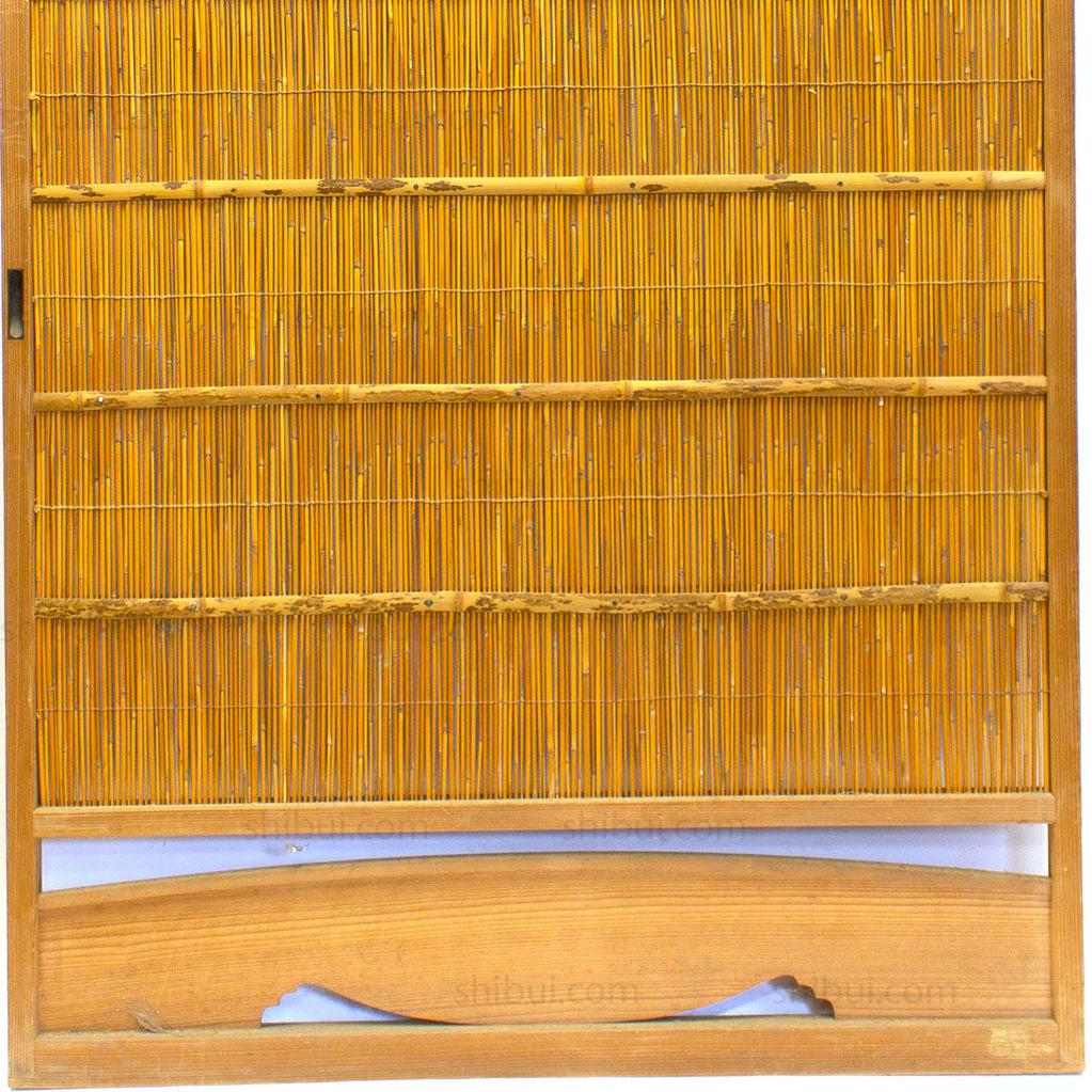 Single Sugi Yoshido Door | Japanese Cedar and Bamboo Wooden Doors for Summer