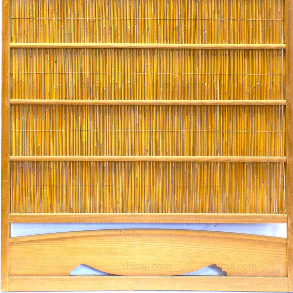 Single Sugi Yoshido Door | Japanese Cedar and Bamboo Wooden Doors for Summer