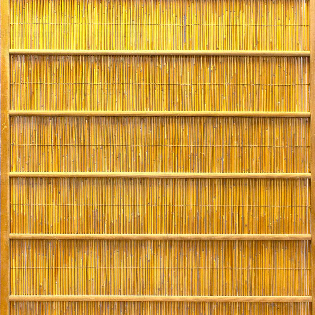 Single Sugi Yoshido Door | Japanese Cedar and Bamboo Wooden Doors for Summer