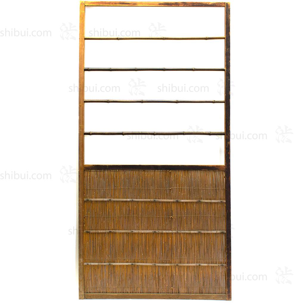 Single Sugi Yoshido Door | Japanese Cedar and Bamboo Wooden Doors for Summer