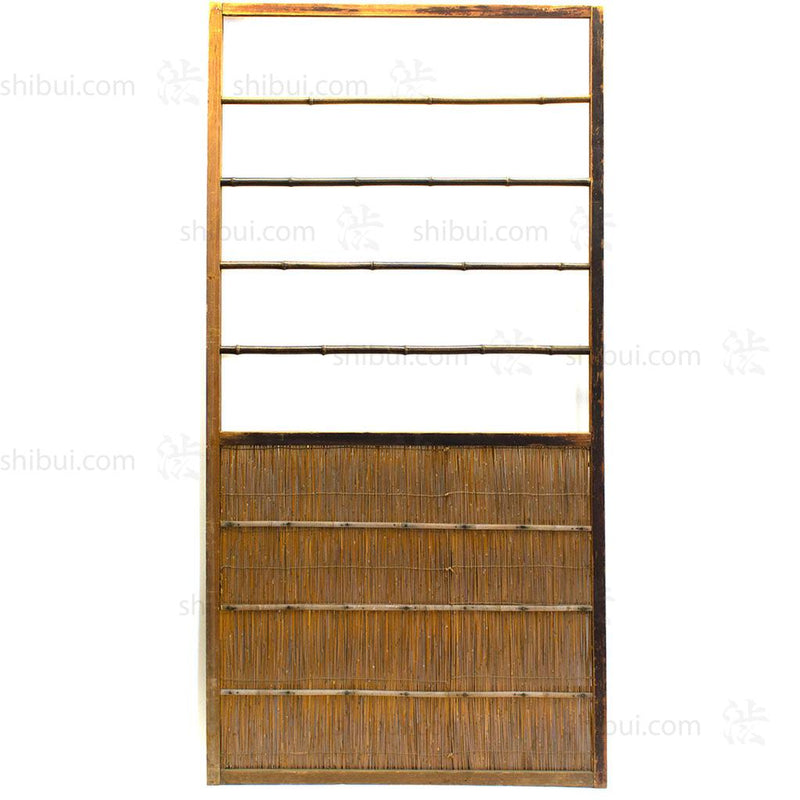 Single Sugi Yoshido Door | Japanese Cedar and Bamboo Wooden Doors for Summer