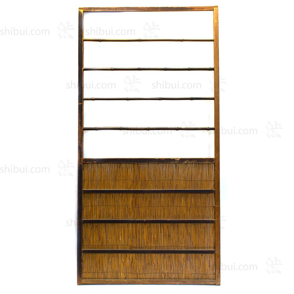 Single Sugi Yoshido Door | Japanese Cedar and Bamboo Wooden Doors for Summer