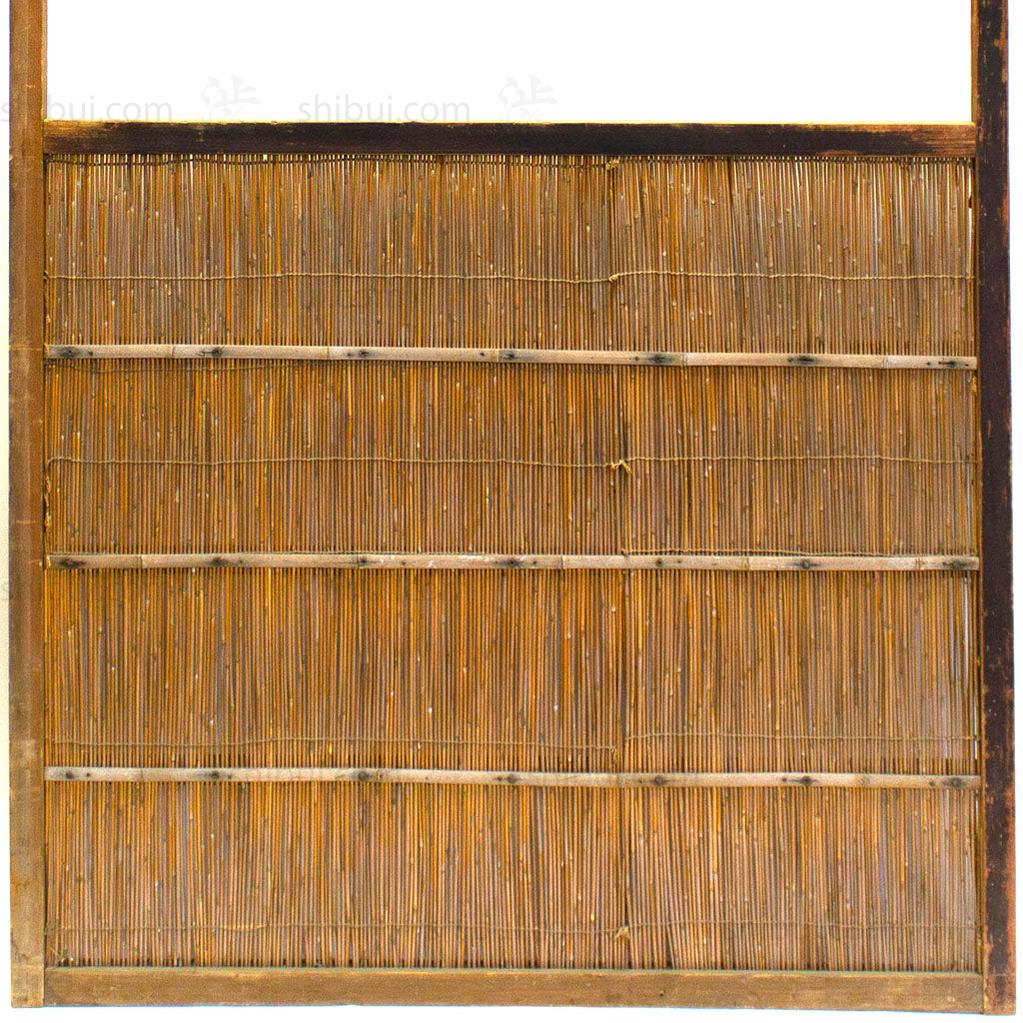 Single Sugi Yoshido Door | Japanese Cedar and Bamboo Wooden Doors for Summer