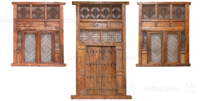 Wooden 19th Century Chinese House façade | Architectural Décor