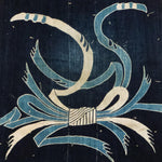 Japanese Tsutsugaki Indigo Futonji with Noshi Good luck Motif.