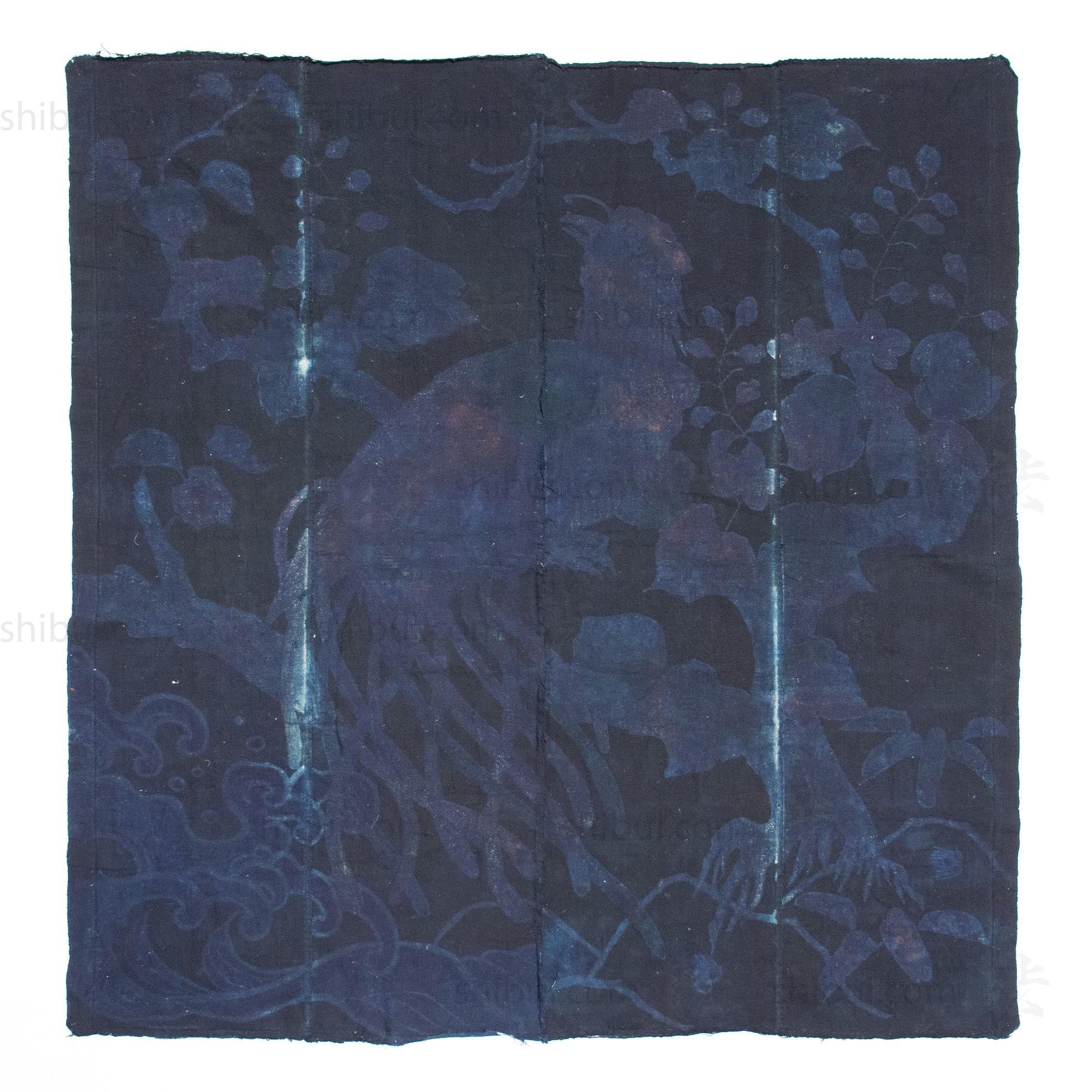 Phoenix Futonji Japanese Antique Indigo Tsutsugaki Futon Cover