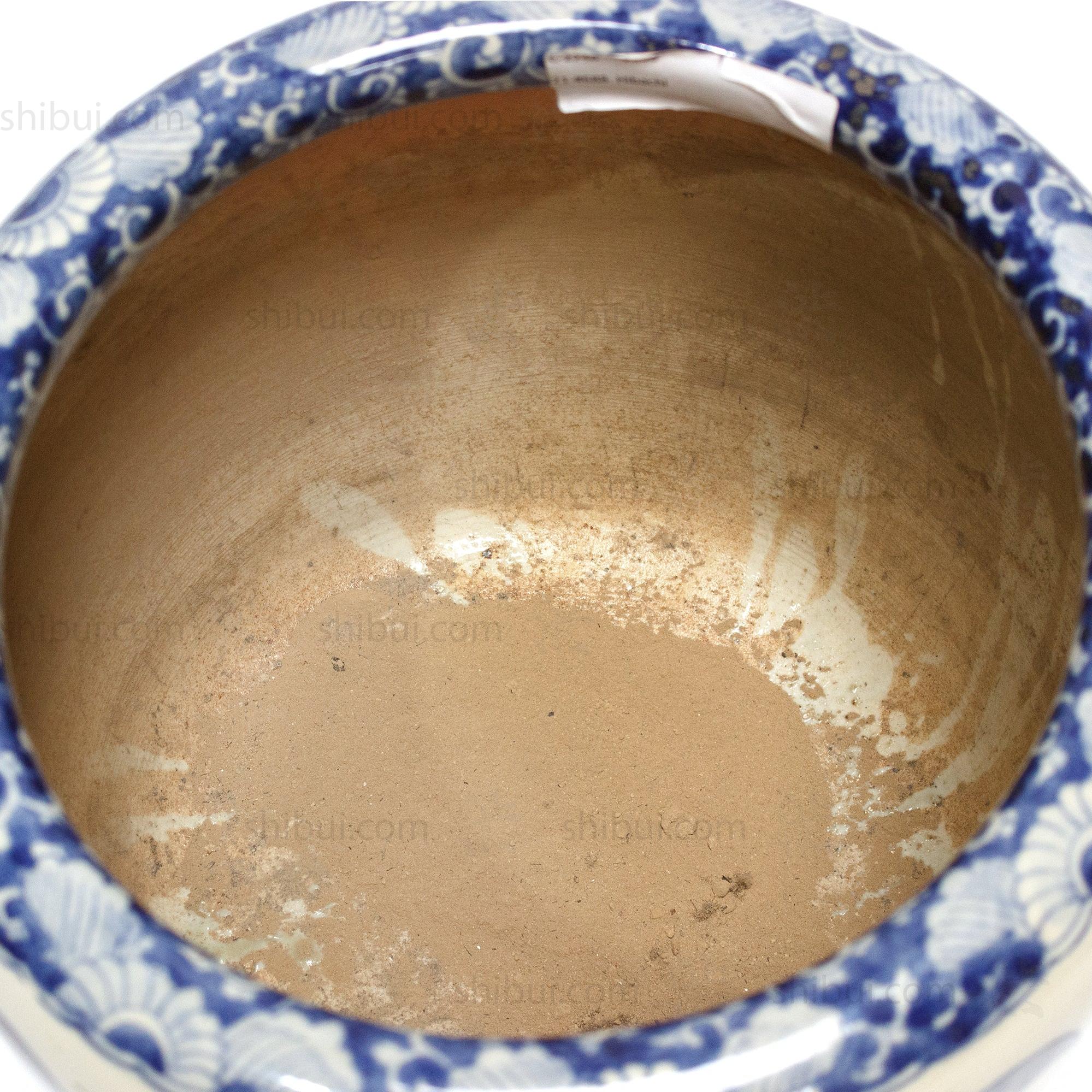 Japanese Ceramic Blue and White Hibachi