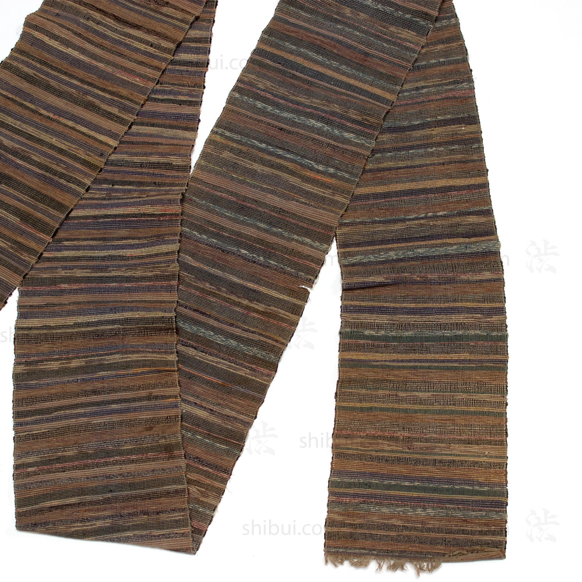 Sakiori Obi | Recycled Silk Upcycled Ragweave Belt.