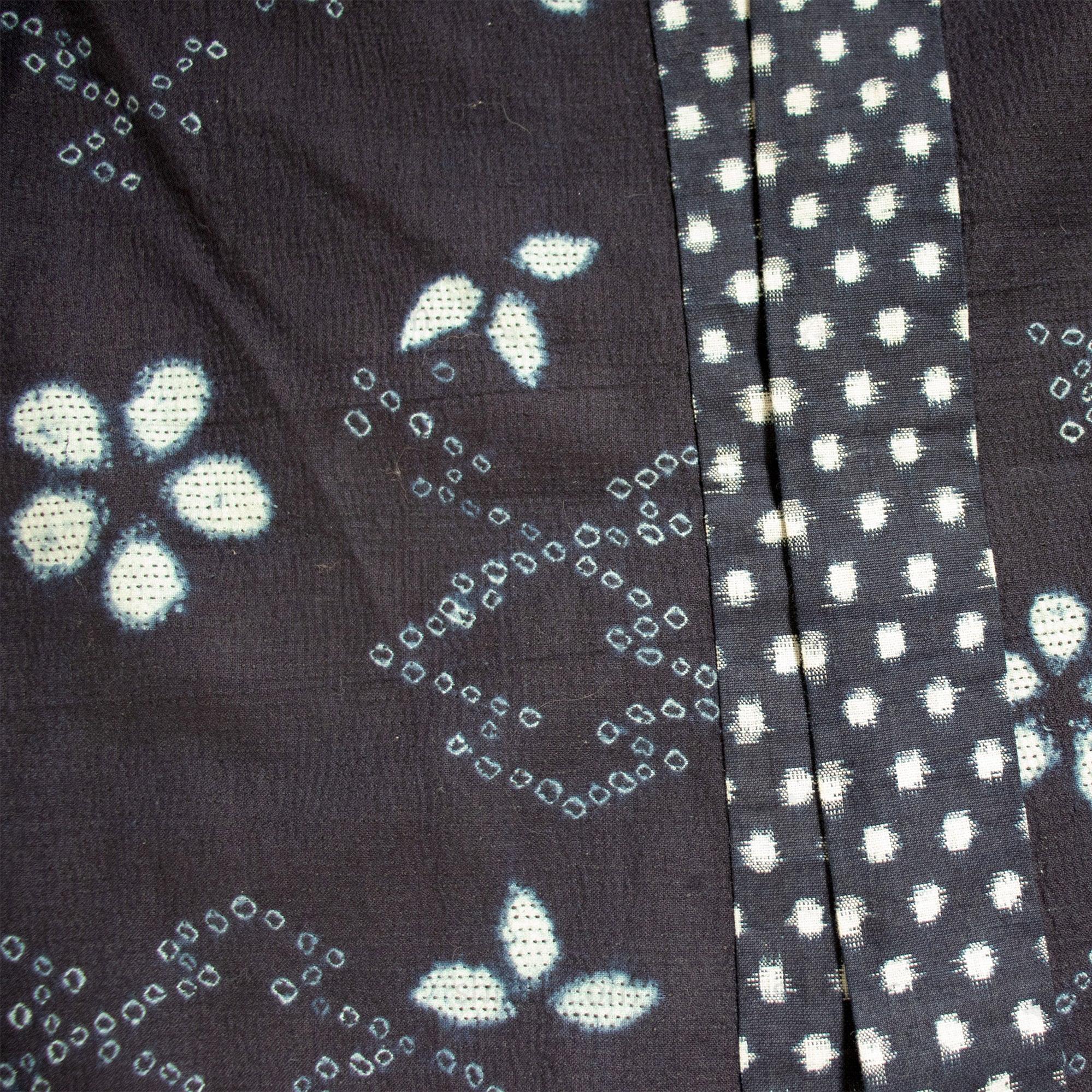 Antique Japanese Boro, Shibori, Sashiko Indigo Kimono