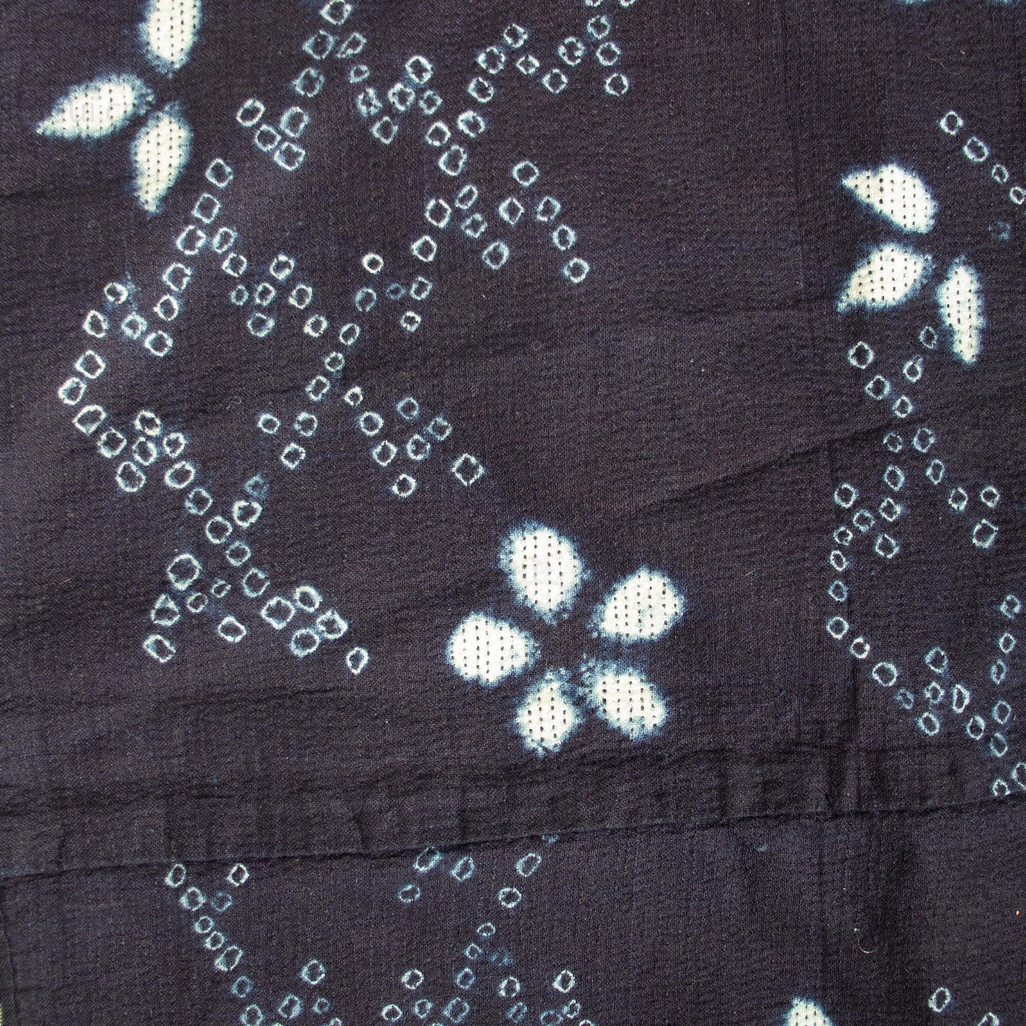 Antique Japanese Boro, Shibori, Sashiko Indigo Kimono