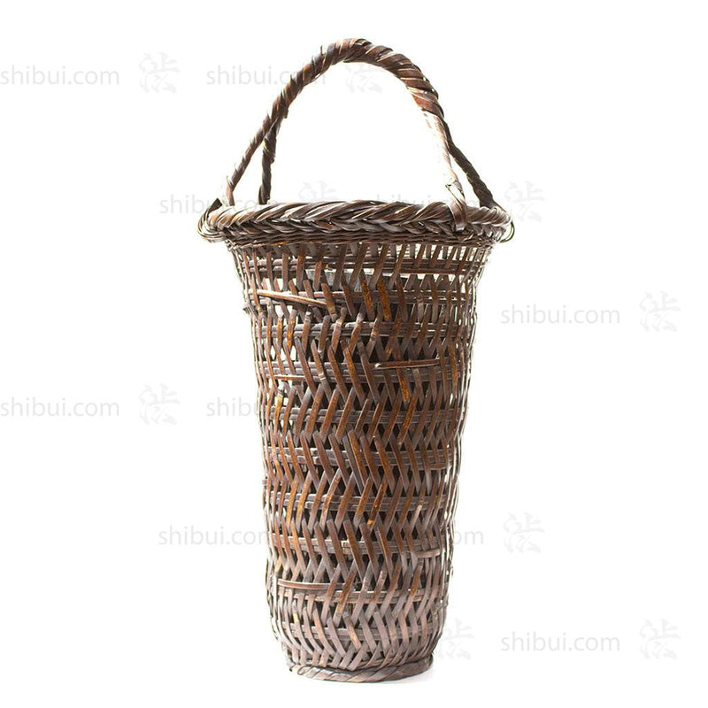 Japanese Bamboo Ikebana Flower Basket