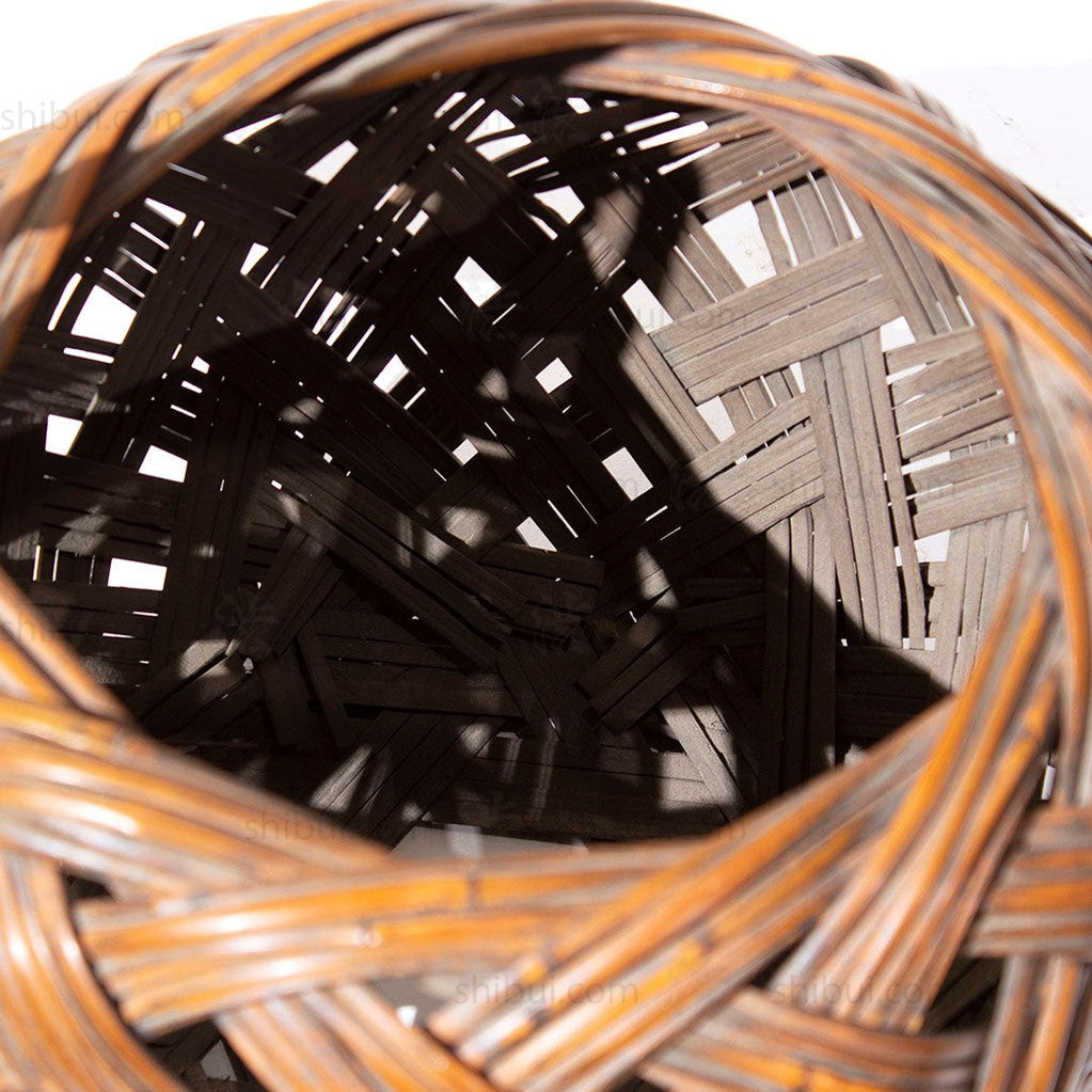 Taisho Era Japanese Antique Bamboo Ikebana Flower Basket