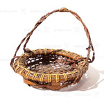 Japanese Bamboo Ikebana Flower Basket