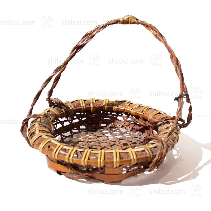 Japanese Bamboo Ikebana Flower Basket