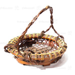 Low Japanese Bamboo Ikebana Flower Basket