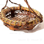 Low Japanese Bamboo Ikebana Flower Basket