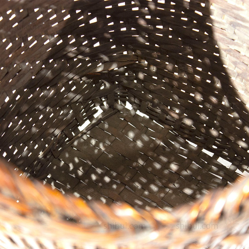 Interior Detail | Meiji Era (19th Century) Japanese Antique Bamboo Hanakago | Bamboo Flower Basket | Unsigned