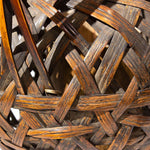 Large Antique Japanese Bamboo Ikebana Flower Basket