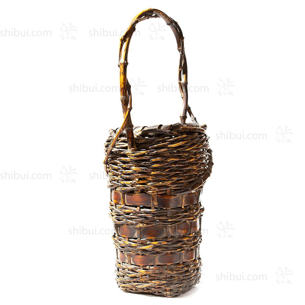 Hanakago Japanese Bamboo Ikebana Flower Basket