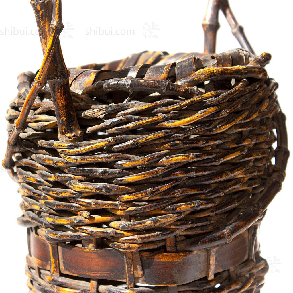 Hanakago Japanese Bamboo Ikebana Flower Basket