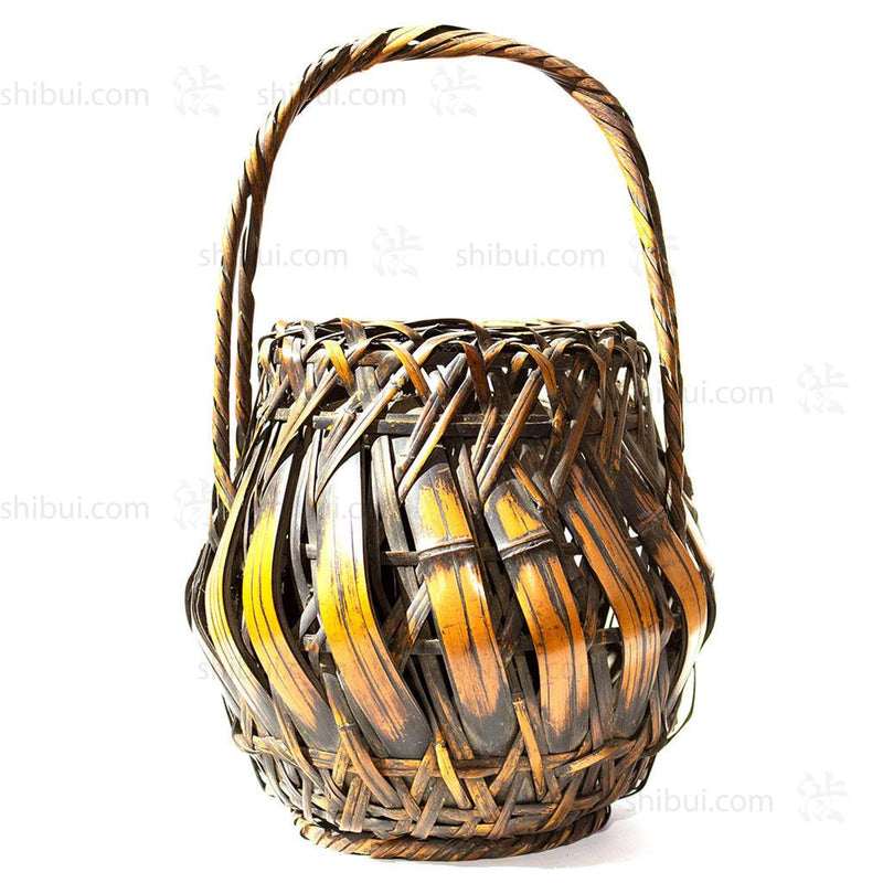 Japanese Bamboo Ikebana Flower Basket