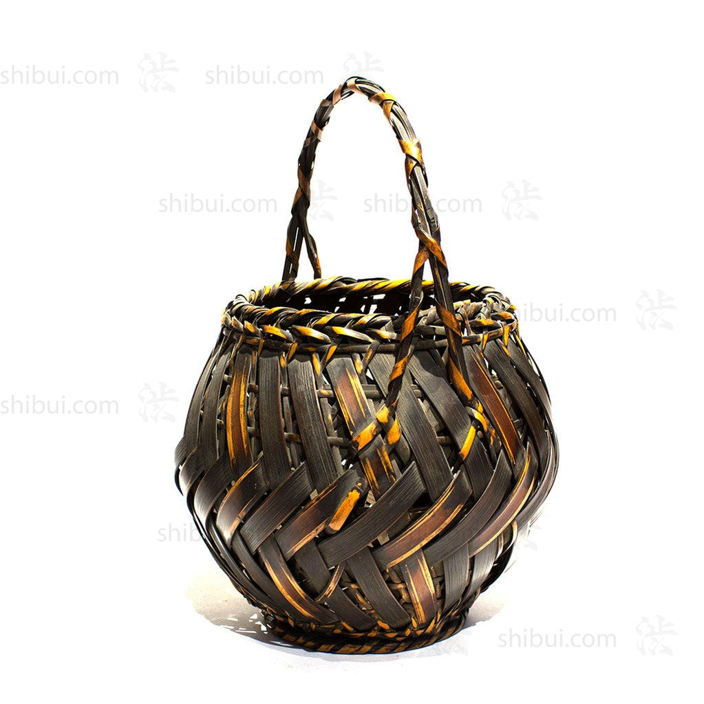 Japanese Bamboo Ikebana Flower Basket