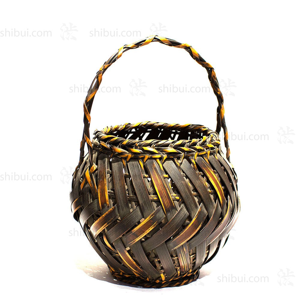 Japanese Bamboo Ikebana Flower Basket