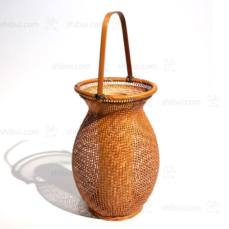 Delicate Japanese Bamboo Ikebana Flower Basket