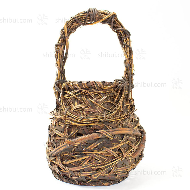 Japanese Bamboo Ikebana Flower Basket