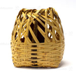Signed Japanese Bamboo Ikebana Flower Wall Basket