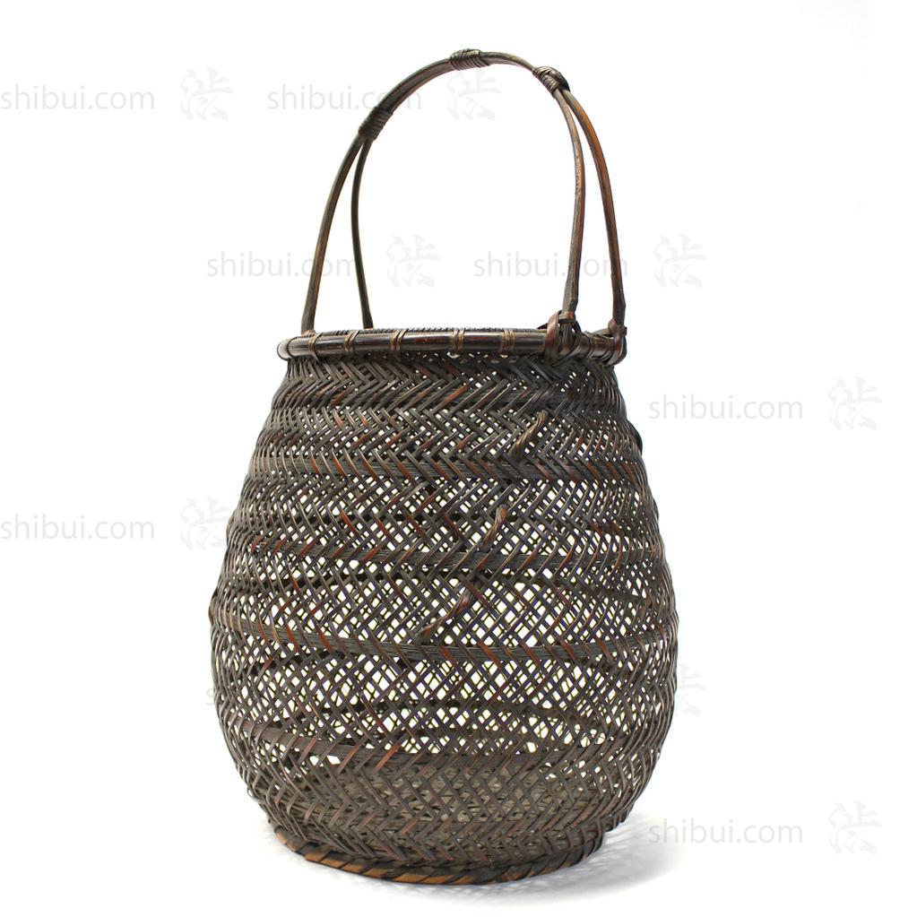 Hanakago - Finely Woven flower Arranging Basket Signed "Chikuyosai"