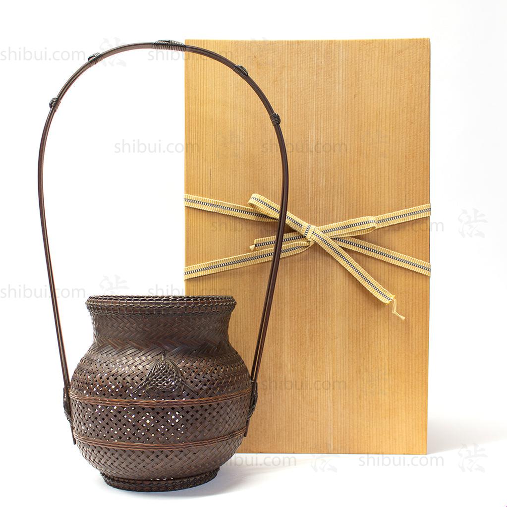 Hanakago Japanese Karamono Style Bamboo Ikebana Flower Basket
