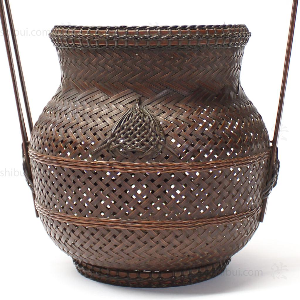 Hanakago Japanese Karamono Style Bamboo Ikebana Flower Basket